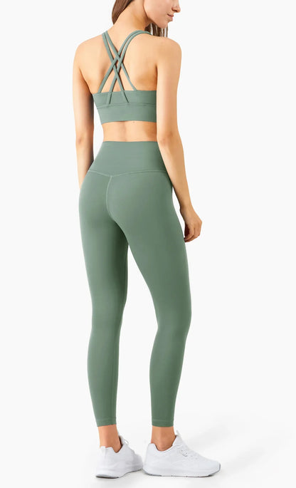 Cross-Back Sports Bra & High-Waist Leggings