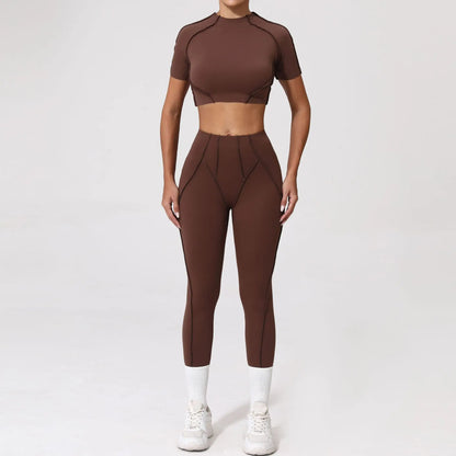 High Waist Skinny Breathable Seamless Yoga Set