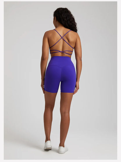 High Stretch Backless Sport Bra Suits Yoga Set