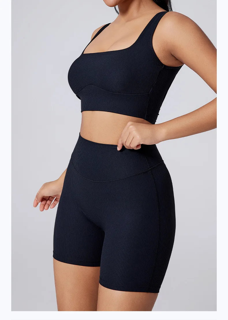 Seamless High Waist Ruching Gym Shorts