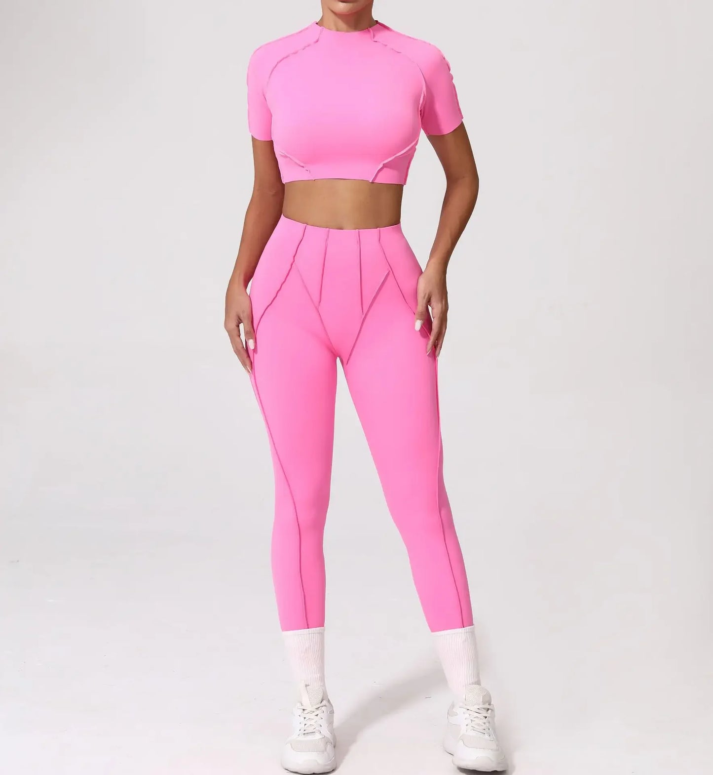 High Waist Skinny Breathable Seamless Yoga Set