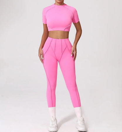 High Waist Skinny Breathable Seamless Yoga Set