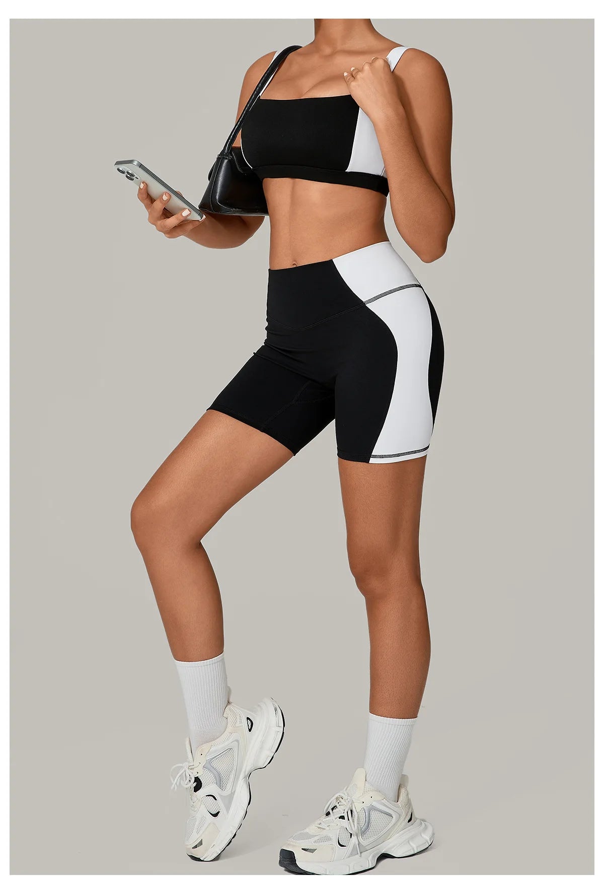 Women's Spliced Sports High Waist Yoga Set