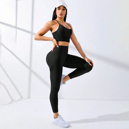 Seamless Breathable Bra Top Leggings Set
