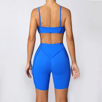 High Waisted Peach Hip Quick Drying Sports Bra Suits