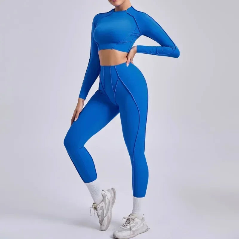 High Waist Skinny Breathable Seamless Yoga Set