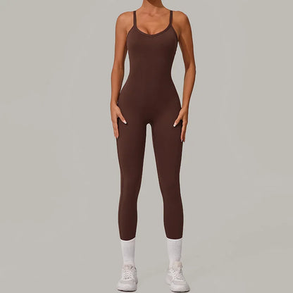 U-Neck Adjustable High-Waisted One Piece Bodysuit