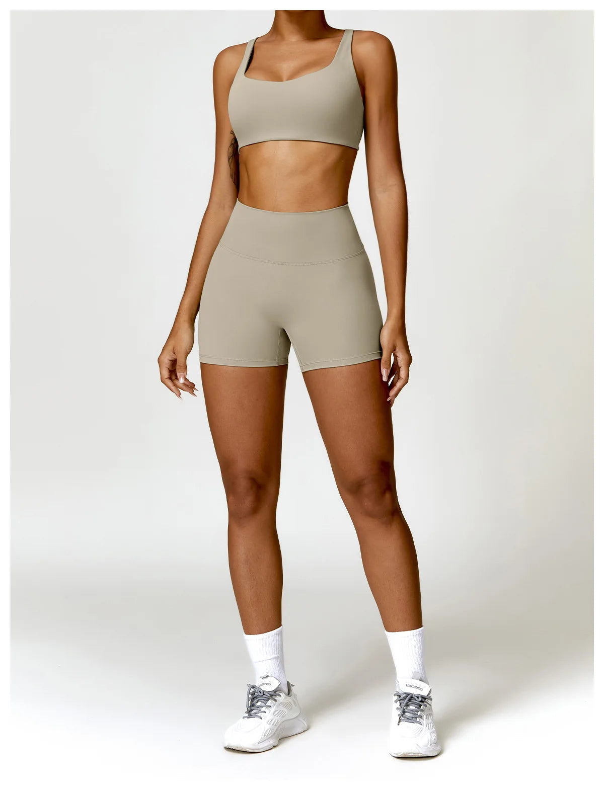 Long Sleeve Crop Top & High-Waist Leggings