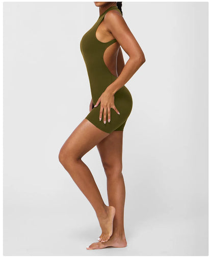 Sexy Back V Jumpsuits Women's Tracksuit Yoga Set
