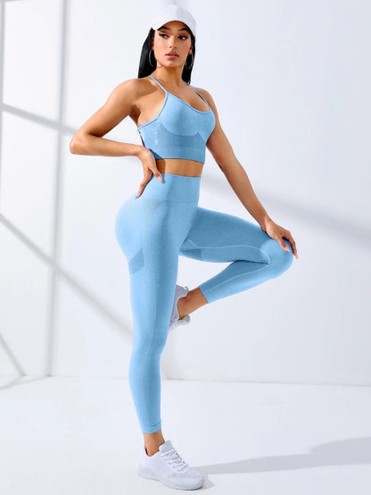 Seamless Stretch Sports Bra & Leggings