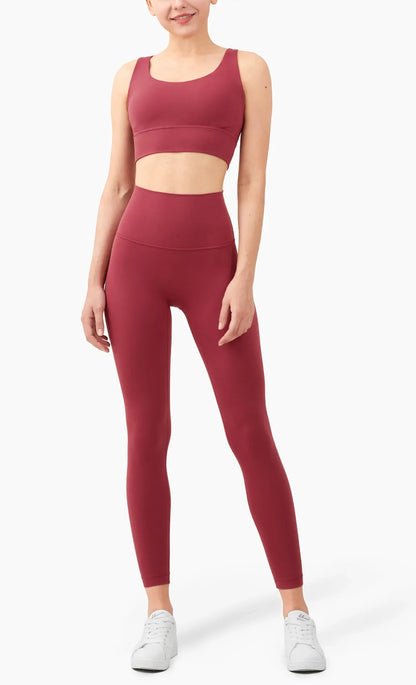 Cross-Back Sports Bra & High-Waist Leggings
