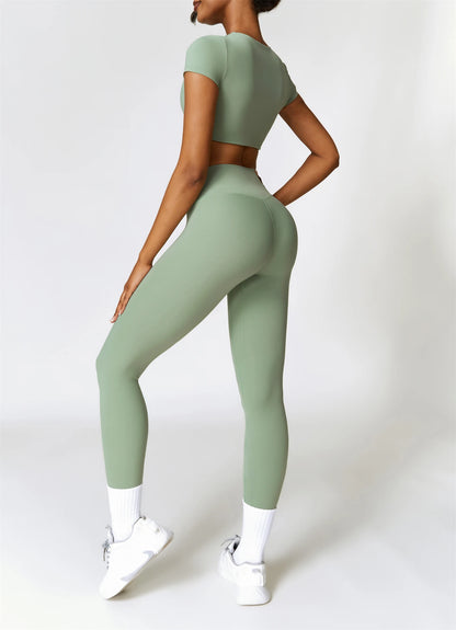 High Waist Seamless Gym Set