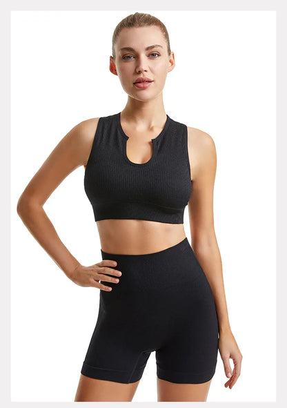 2PCS Elastic Seamless Sports Yoga Set