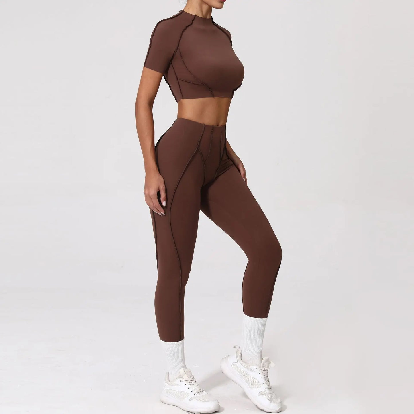 High Waist Skinny Breathable Seamless Yoga Set