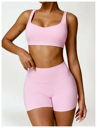 Long Sleeve Crop Top & High-Waist Leggings