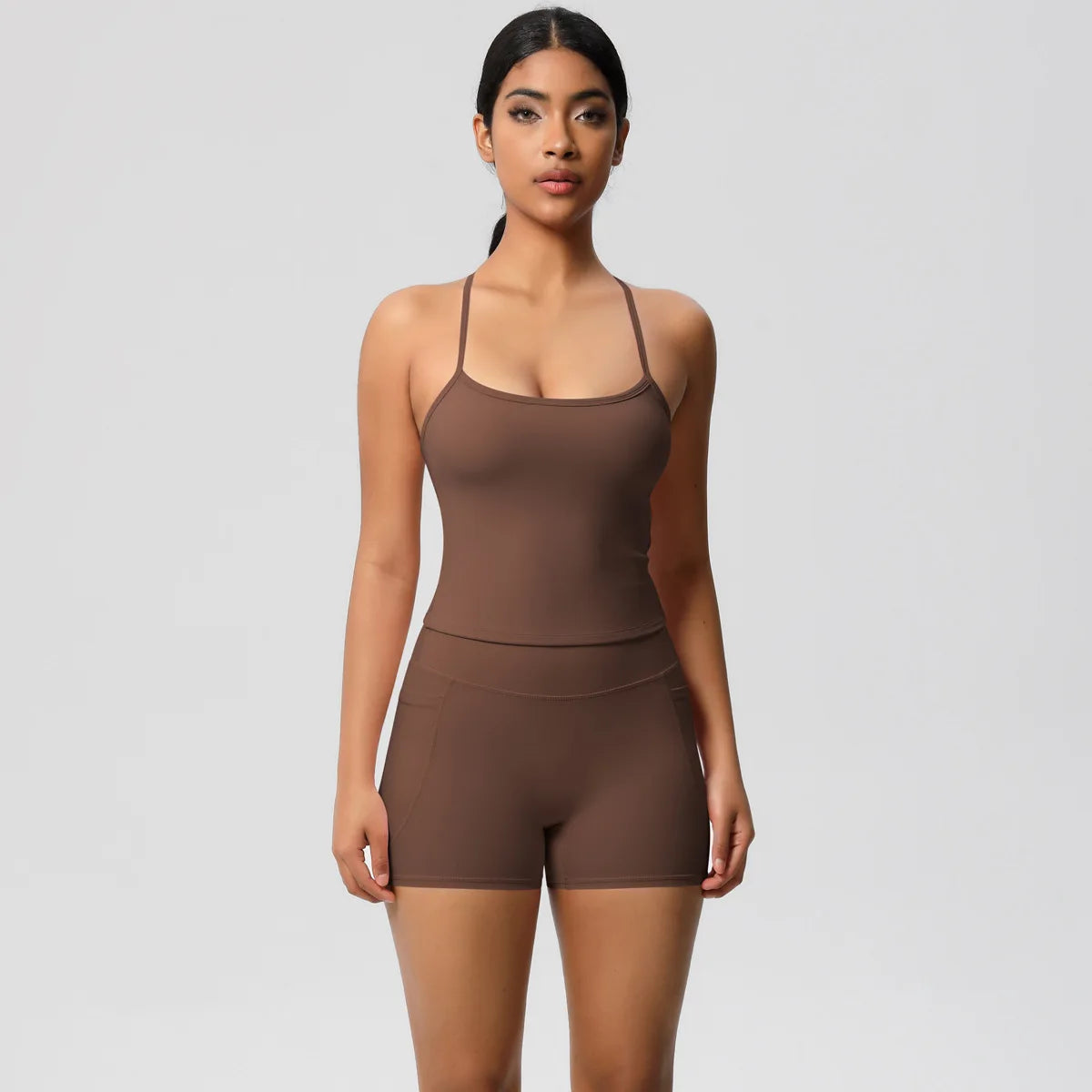 Quick Drying Brushed Sling Yoga Shorts