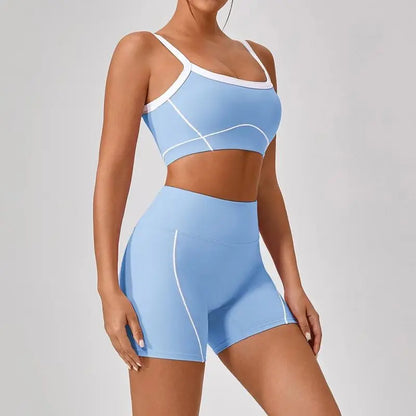 High Waist Flare Split Leggings 2pcs Yoga Suit