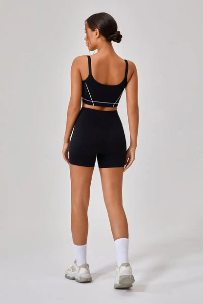 High Waist Flare Split Leggings 2pcs Yoga Suit