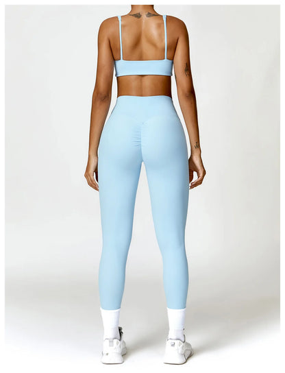 Long Sleeve Crop Top & High-Waist Leggings