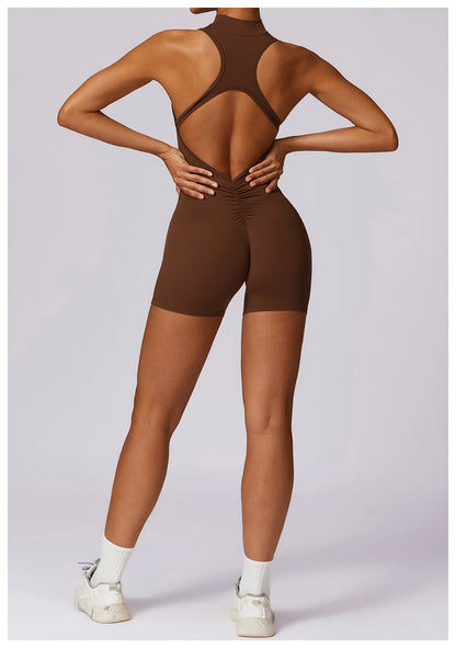 Scrunch Sporty Short Jumpsuit with Bar Suit